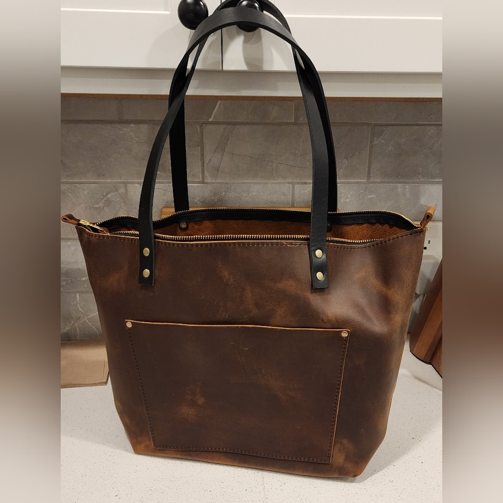 Portland Leather Goods PLG Large zipped Canyon tote